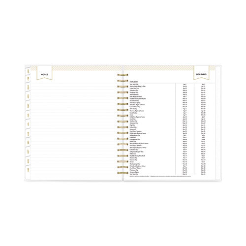 Day Designer Daily/monthly Frosted Planner, Rugby Stripe Artwork,10 X 8, Black/white Cover, 12-month (july-june): 2024-2025