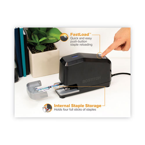 Impulse 30 Electric Stapler, 30-sheet Capacity, Black.