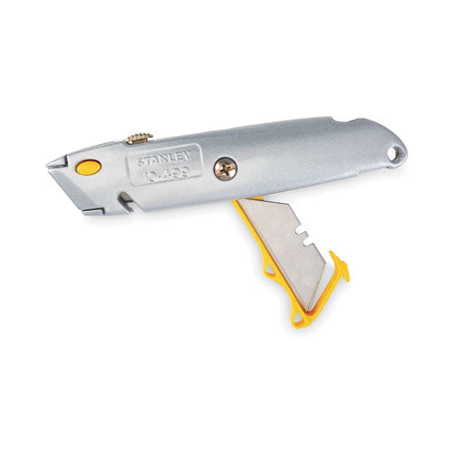 Quick-change Utility Knife With Twine Cutter And (3) Retractable Blades, 6" Metal Handle, Gray, 6/box.