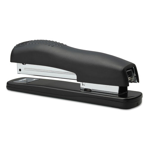 Ergonomic Desktop Stapler, 20-sheet Capacity, Black.