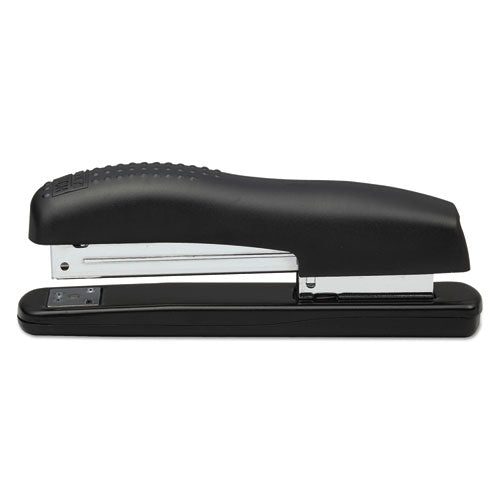 Ergonomic Desktop Stapler, 20-sheet Capacity, Black.