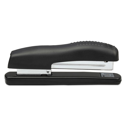 Ergonomic Desktop Stapler, 20-sheet Capacity, Black.
