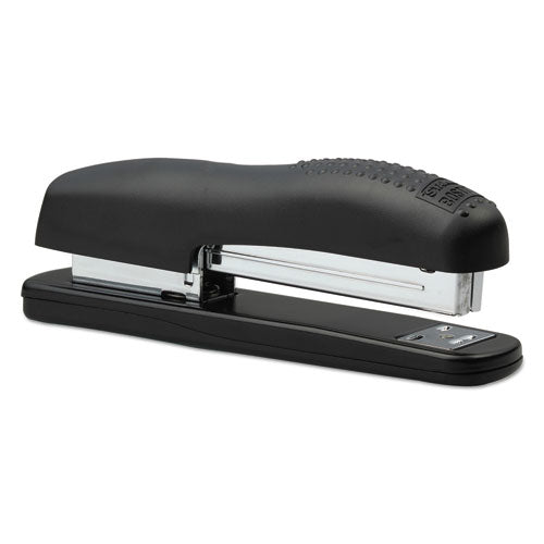 Ergonomic Desktop Stapler, 20-sheet Capacity, Black.