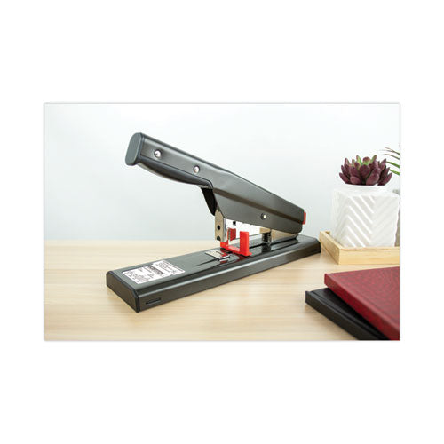 Antimicrobial 130-sheet Heavy-duty Stapler, 130-sheet Capacity, Black.