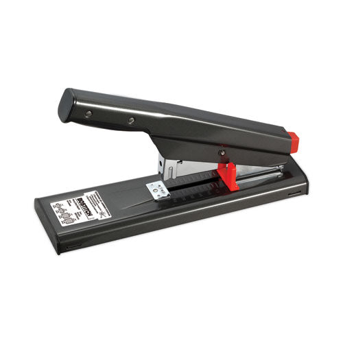 Antimicrobial 130-sheet Heavy-duty Stapler, 130-sheet Capacity, Black.