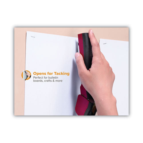 Dynamo Stapler, 20-sheet Capacity, Wine Metallic.