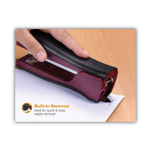 Dynamo Stapler, 20-sheet Capacity, Wine Metallic.