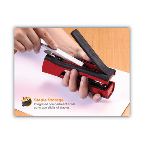 Dynamo Stapler, 20-sheet Capacity, Red.