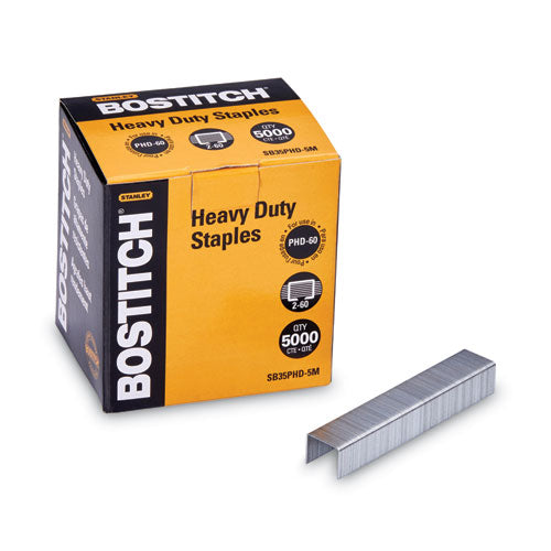 Heavy-duty Premium Staples, 0.38" Leg, 0.5" Crown, Steel, 5,000/box.