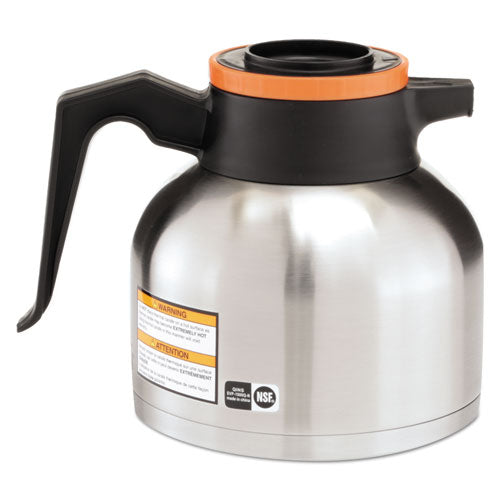 1.9 Liter Thermal Carafe, Stainless Steel/black/orange (decaf).