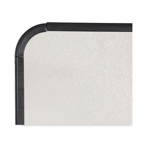 Magnetic Dry Erase Board, 11 X 14, White Surface, Black Plastic Frame.