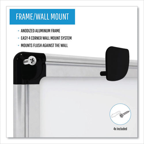 Porcelain Value Dry Erase Board, 36 X 48, White Surface, Silver Aluminum Frame.