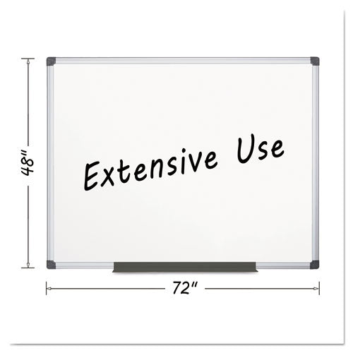 Porcelain Value Dry Erase Board, 48 X 72, White Surface, Silver Aluminum Frame.