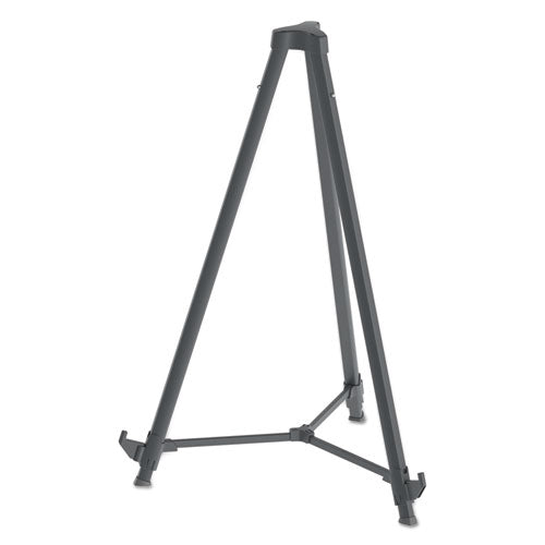 Quantum Heavy Duty Display Easel, 35.62" To 61.22" High, Plastic, Black.