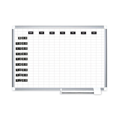 Interchangeable Magnetic Board Accessories, Days Of Week, Black/white, 2" X 1", 7 Pieces.