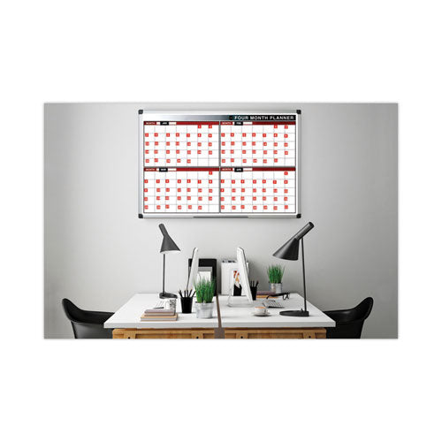 Interchangeable Magnetic Board Accessories, Months Of Year, Black/white, 2" X 1", 12 Pieces.