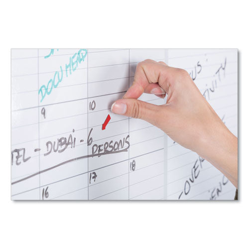 Magnetic Dry Erase Calendar Board, One Month, 48 X 36, White Surface, Silver Aluminum Frame.