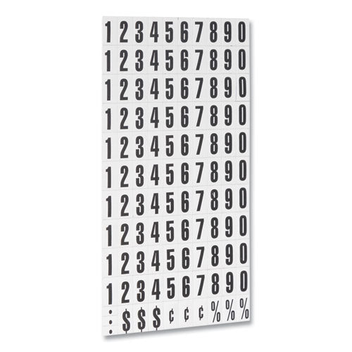 Interchangeable Magnetic Board Accessories, Numbers, Black, 0.75"h.