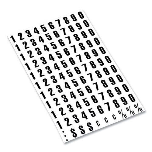 Interchangeable Magnetic Board Accessories, Numbers, Black, 0.75"h.