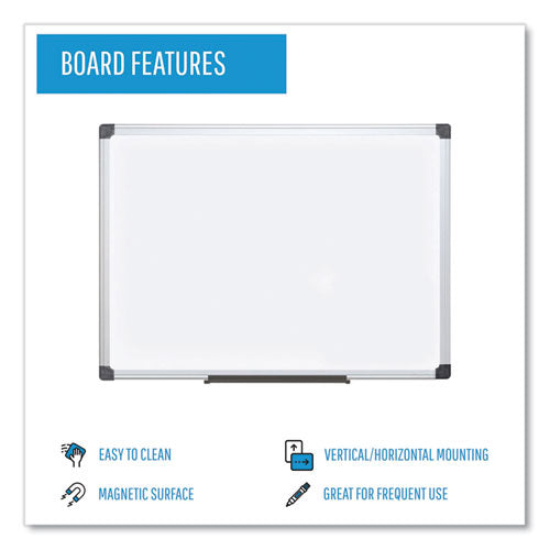 Value Lacquered Steel Magnetic Dry Erase Board, 18 X 24,White Surface, Silver Aluminum Frame