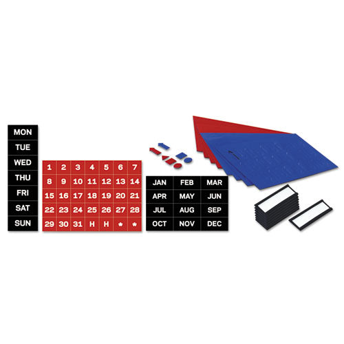 Gridded Magnetic Steel Dry Erase Planning Board With Accessories, 1 X 2 Grid, 48 X 36, White Surface, Silver Aluminum Frame.