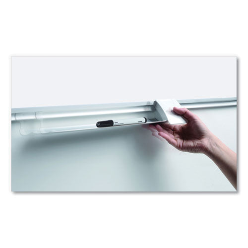 Ruled Magnetic Steel Dry Erase Planning Board, 48 X 36, White Surface, Silver Aluminum Frame.