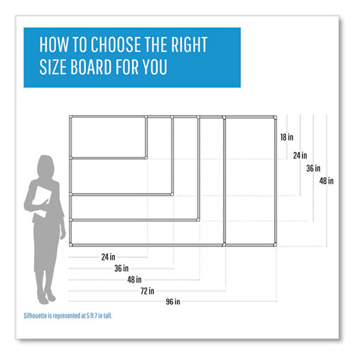 Gridded Magnetic Steel Dry Erase Planning Board,1 X 2 Grid, 72 X 48, White Surface, Silver Aluminum Frame