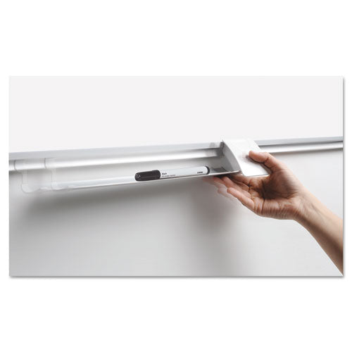 Ruled Magnetic Steel Dry Erase Planning Board, 72 X 48, White Surface, Silver Aluminum Frame.