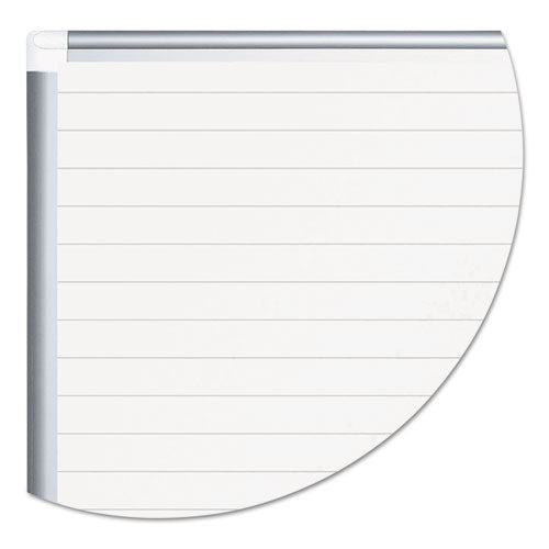 Ruled Magnetic Steel Dry Erase Planning Board, 72 X 48, White Surface, Silver Aluminum Frame.