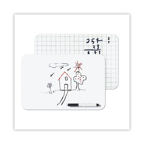 Dry Erase Lap Board, 11.88 X 8.25, White Surface.