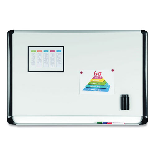 Pure Platinum Magnetic Dry Erase Board, 96 X 48, White Surface, Silver/black Aluminum Frame.