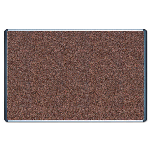 Tech Cork Board, 72 X 48, Tan Surface, Silver/black Aluminum Frame.