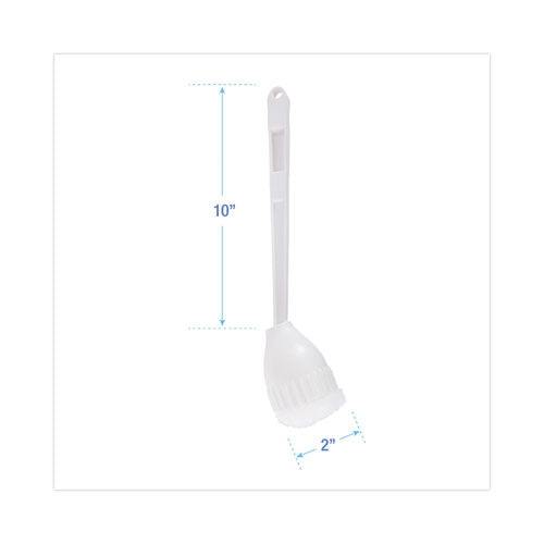 Cone Bowl Mop, 10" Handle, 2" Mop Head, White.