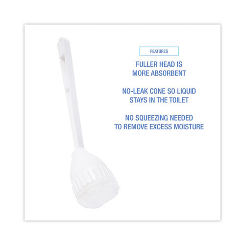 Cone Bowl Mop, 10" Handle, 2" Mop Head, White, 25/carton.