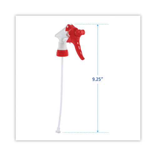 Trigger Sprayer 250, 9.25" Tube Fits 32 Oz Bottles, Red/white, 24/carton.