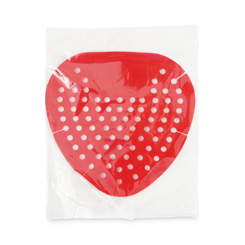 Urinal Screen, Cherry Scent, 3.5 Oz, Red, Dozen.