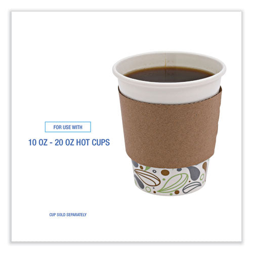 Cup Sleeves, Fits 10 Oz To 20 Oz Hot Cups, Kraft, 1,200/carton.