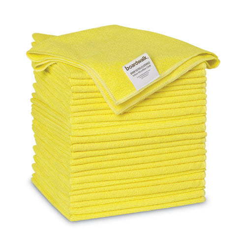 Microfiber Cleaning Cloths, 16 X 16, Yellow, 24/pack.