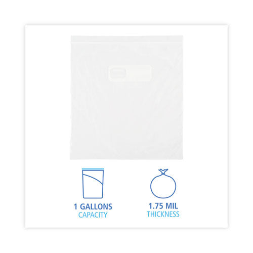 Reclosable Food Storage Bags, Gallon, 10.5" X 11", Clear, 250/box.