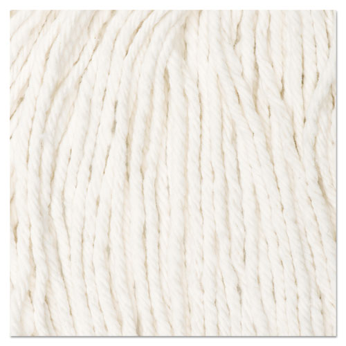 Cut-end Wet Mop Head, Cotton, #16, White, 12/carton.