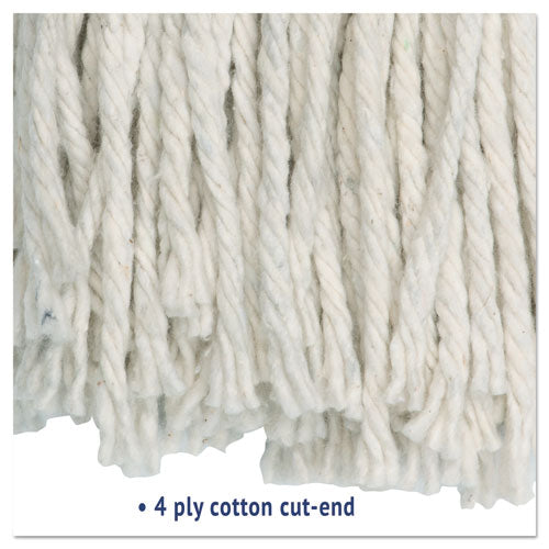 Cut-end Wet Mop Head, Cotton, No. 20, White.