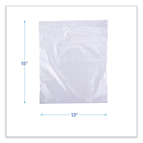 Reclosable Food Storage Bags, 2 Gallon, 13" X 15", Clear, 100/box.