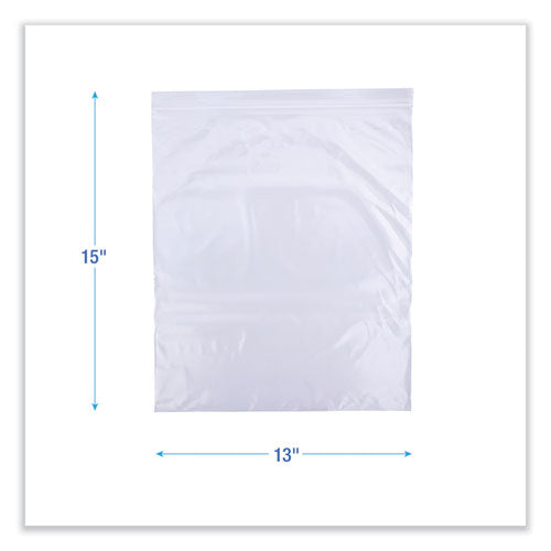 Reclosable Freezer Storage Bags, 2 Gal, 13" X 15", Clear, 100/box.