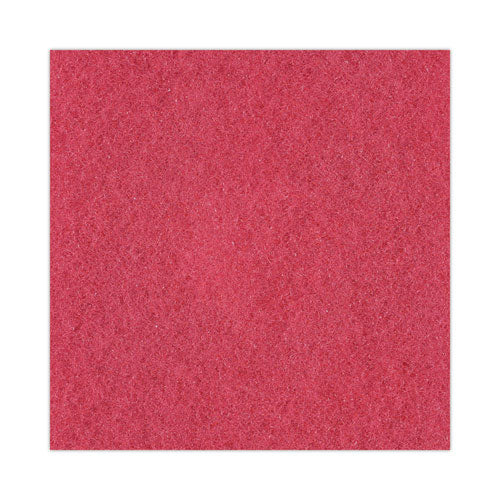 Buffing Floor Pads, 13" Diameter, Red, 5/carton.