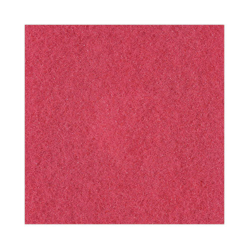 Buffing Floor Pads, 16" Diameter, Red, 5/carton.