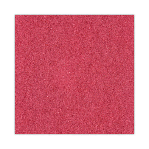 Buffing Floor Pads, 20" Diameter, Red, 5/carton.