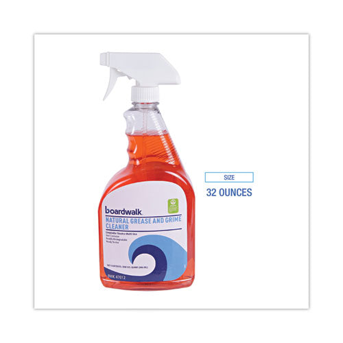 Boardwalk Green Natural Grease And Grime Cleaner, 32 Oz Spray Bottle.