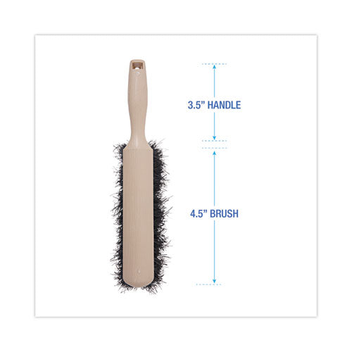 Counter Brush, Black Tampico Bristles, 4.5" Brush, 3.5" Tan Plastic Handle.