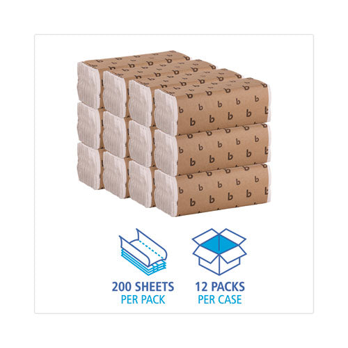 C-fold Paper Towels, 1-ply, 11.44 X 10, Bleached White, 198 Sheets/pack, 12 Packs/carton.