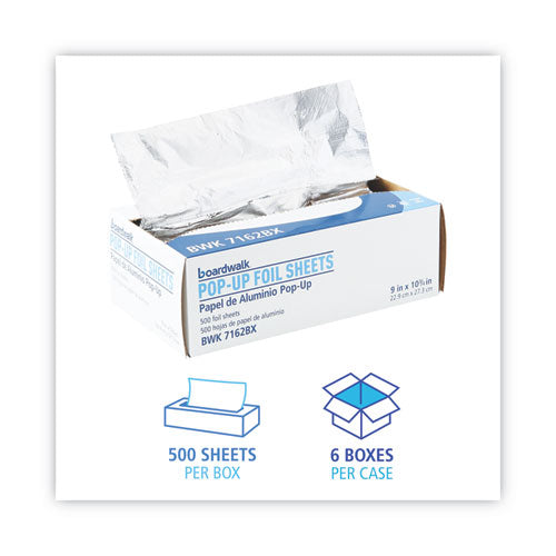 Standard Aluminum Foil Pop-up Sheets, 63 Gauge,9 X 10.75, 500 Sheets/box, 6 Boxes/carton